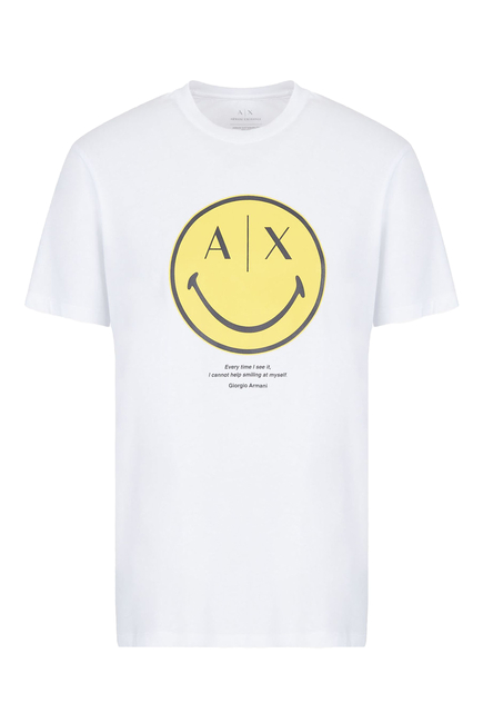 Smiley Face Logo-Print T-Shirt